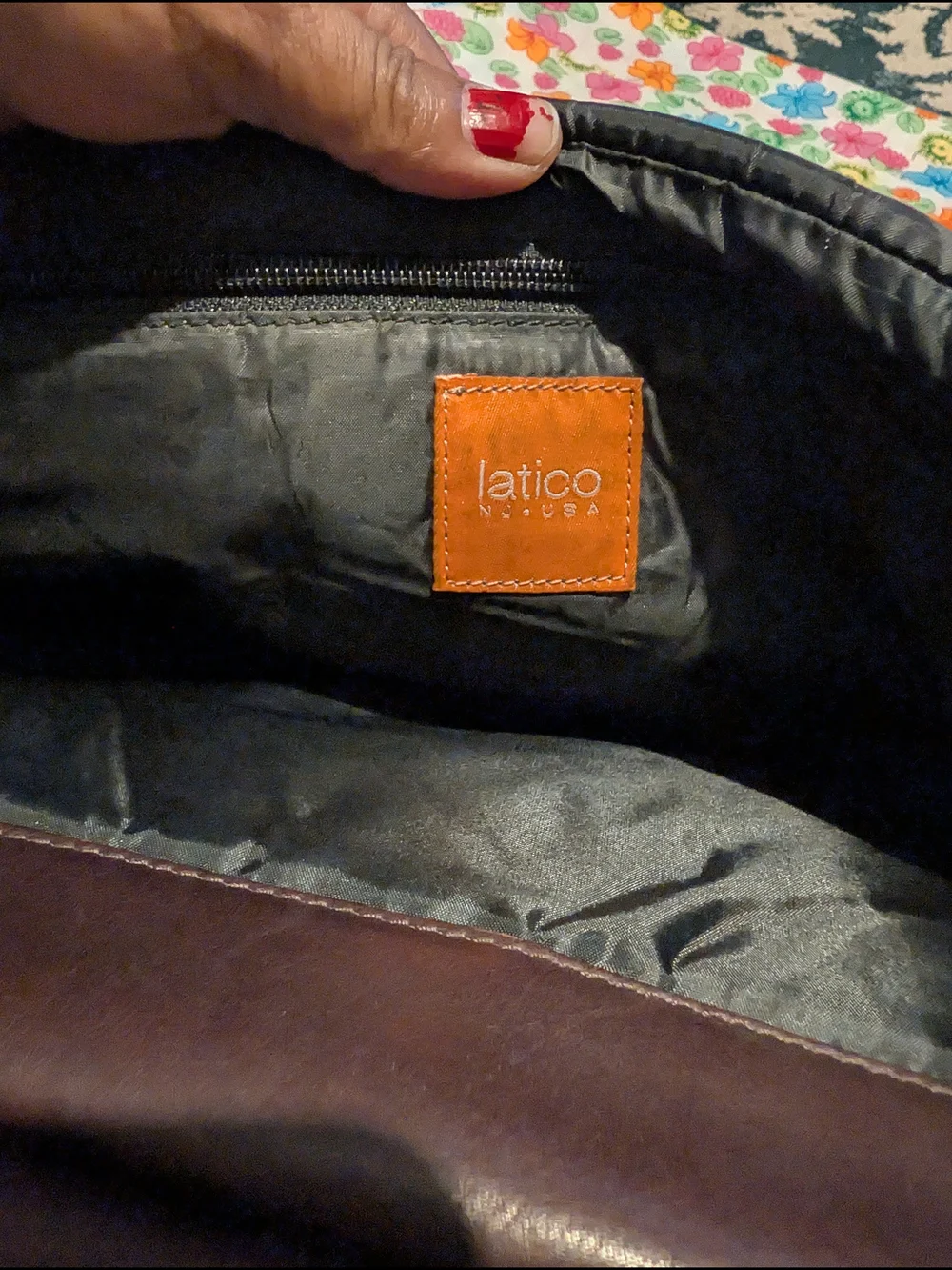 Latico. Brown Leather Messenger Bag - Men